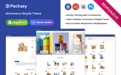 Packazy - Il tema reattivo di Shopify per l&amp;#39;imballaggio