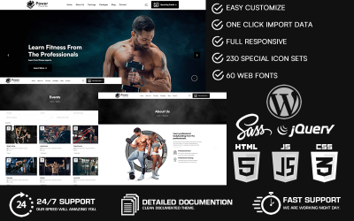 Potenza - Tema WordPress per fitness e palestra