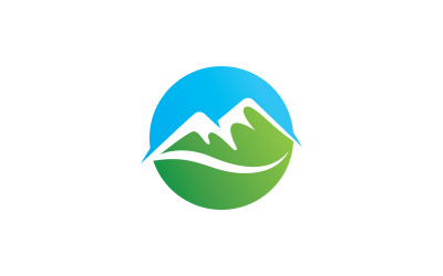 Conception de vecteur de logo de montagne V3
