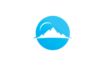 Conception de vecteur de logo de montagne V4
