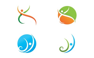 éxito, gente, vector, logotipo, diseño, plantilla, v10