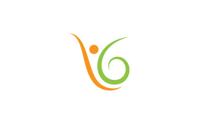 éxito, gente, vector, logotipo, diseño, plantilla, v4