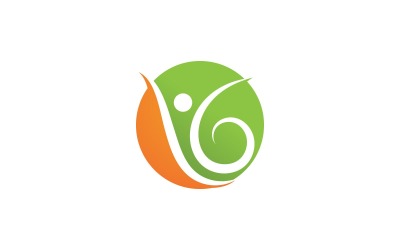 éxito, gente, vector, logotipo, diseño, plantilla, v6