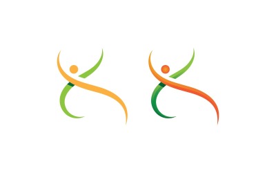 éxito, gente, vector, logotipo, diseño, plantilla, v7