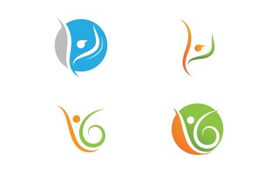 éxito, gente, vector, logotipo, diseño, plantilla, v9