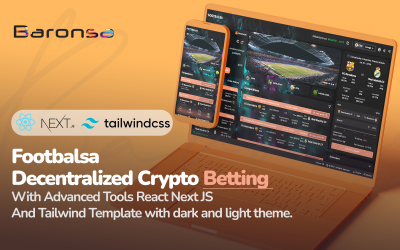Footballsa - Zdecentralizowane zakłady na kryptowaluty z zaawansowanymi narzędziami React Next JS i szablon Tailwind