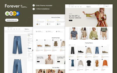 Foreverteen - Kläder, mode, skor Multipurpose Responsive Premium Shopify-tema