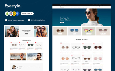 Oční styl – víceúčelové téma Shopify brýle, brýle a sluneční brýle