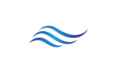 Water Wave Logo Vector Symbol V2