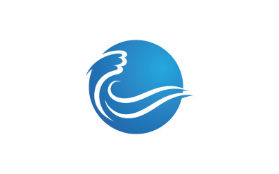 Water Wave Logo Vector Symbol V6