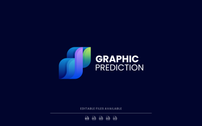 Abstraktní grafický přechod barevné logo
