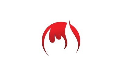 Feuer Flamme Vektor-Logo-Design-Vorlage V6