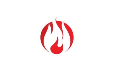 Fire Flame Vector Logo Design sablon V8