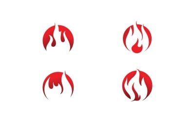 Fire Flame Vector Logo Design Template V10