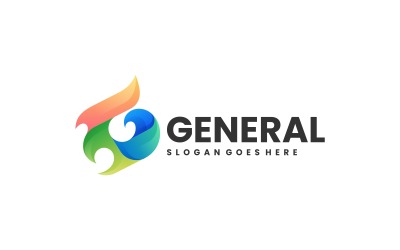 Modelo de Logotipo Colorido Gradiente Letra G