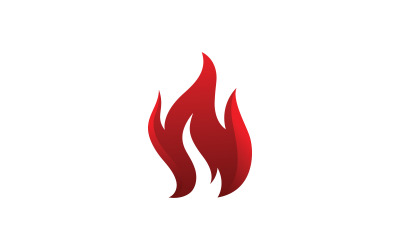Szablon Projektu Logo Wektor Płomień Ognia V3