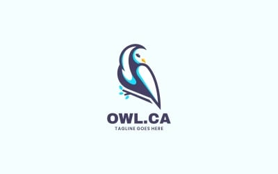 Vector Design de logotipo de mascote de coruja
