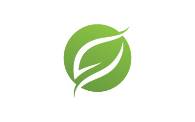 Green Leaf Nature Vector Logo Design Mall V14