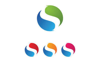 S bokstaven Initial Logo Vector Business Vector V50