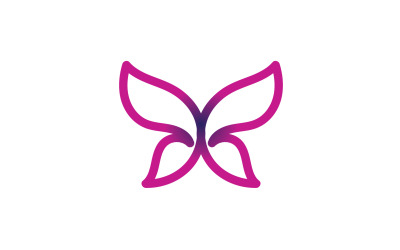 Beauty Butterfly Vector Logo Design V1