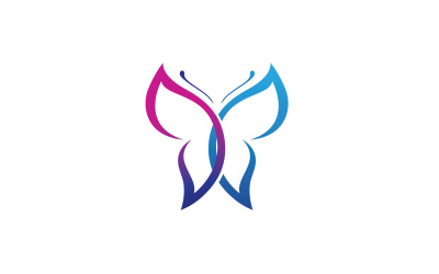 Beauty Butterfly Vector Logo Design V6