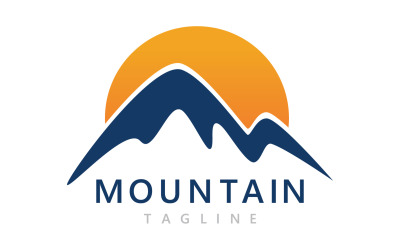 Berglandschaftslogo und Symbolvektor V1