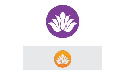 Logotipo de flor de loto vectorial y símbolo V28