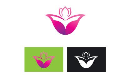Logotipo de flor de loto vectorial y símbolo V5