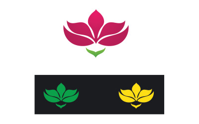 Logotipo de flor de loto vectorial y símbolo V7