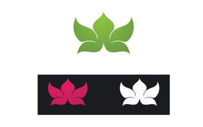 Logotipo de flor de loto vectorial y símbolo V8