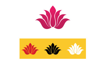 Logotipo y símbolo de flor de loto vectorial V11