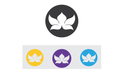 Logotipo y símbolo de flor de loto vectorial V26