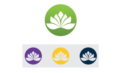 Logotipo y símbolo de flor de loto vectorial V29
