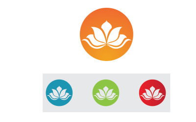 Logotipo y símbolo de flor de loto vectorial V31