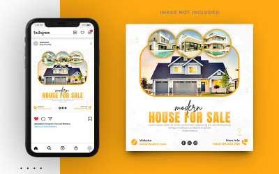 Modèle de bannière de médias sociaux immobiliers