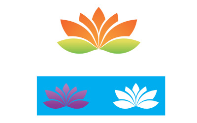 Vector Lotus Flower Logotyp och symbol V3