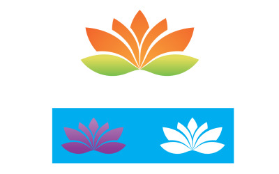 Vector lotusbloem logo en symbool V3