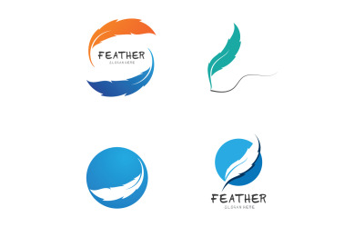 Penna piuma Scrivi segno Logo Vector V18