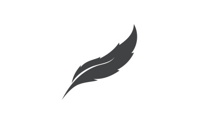 Penna piuma Scrivi segno Logo Vector V28