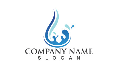 Sıçrama Su Taze Logo Ve Sembol Vektör V7