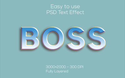 Boss | 3D Boss Psd texteffekt
