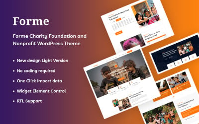 Forme - Charity Foundation and Nonprofit WordPress Theme