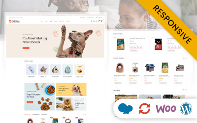 Petsnic – motiv WooCommerce pro domácí mazlíčky a obchod s potravinami