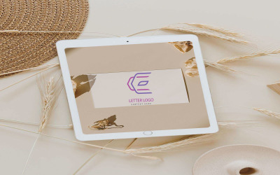 E-bokstavspaket med 15 professionella logotyper mall