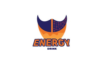 Plantilla de diseño de logotipo de bebida energética