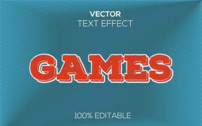 Jogos | Efeito de texto de vetor de jogos premium