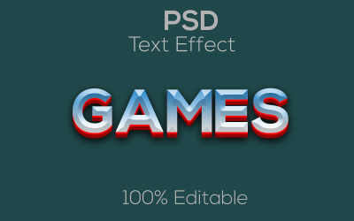 Juegos | Efecto De Texto Psd De Juegos 3d Modernos