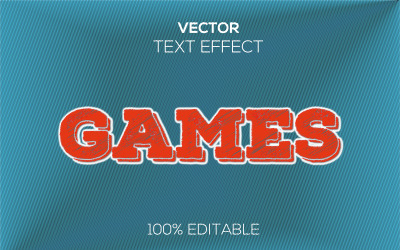 Juegos | Efecto de texto vectorial de juegos premium