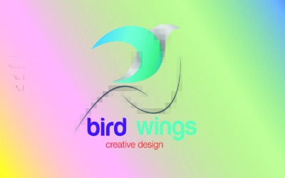 Modelli di logo di ali di uccello