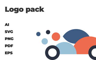 RentalCar – Minimale Auto-Logo-Pack-Vorlage